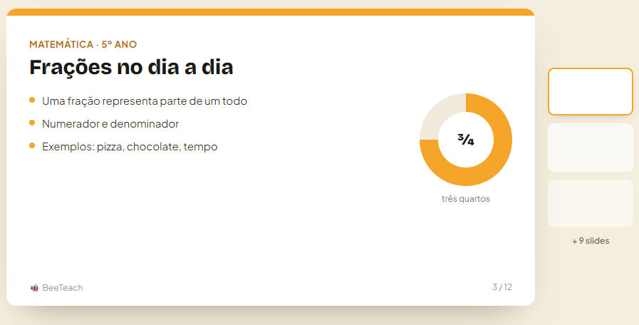 Exemplo de Slides gerado na plataforma